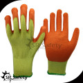 SRSAFETY Gants de polyester Latex Crinkle à prix raisonnable Fabricant Chine